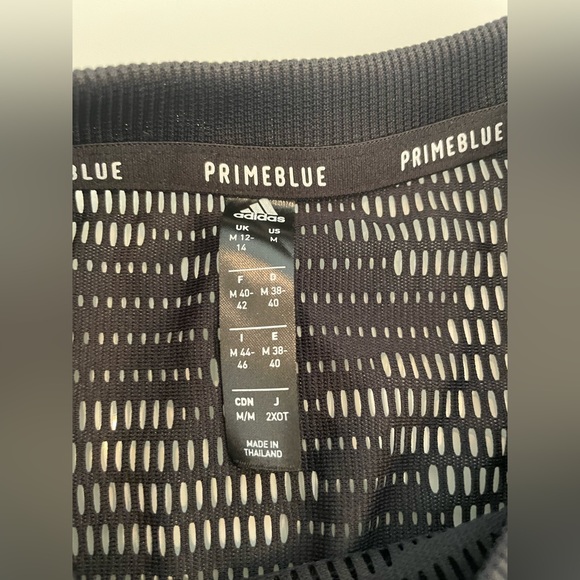 Adidas PRIMEBLUE Tennis Shirt Crop Top Women's Size M Mesh Black - Picture 3 of 4
